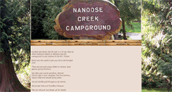 Desktop Screenshot of nanoosecreekcampground.com