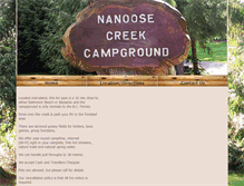 Tablet Screenshot of nanoosecreekcampground.com